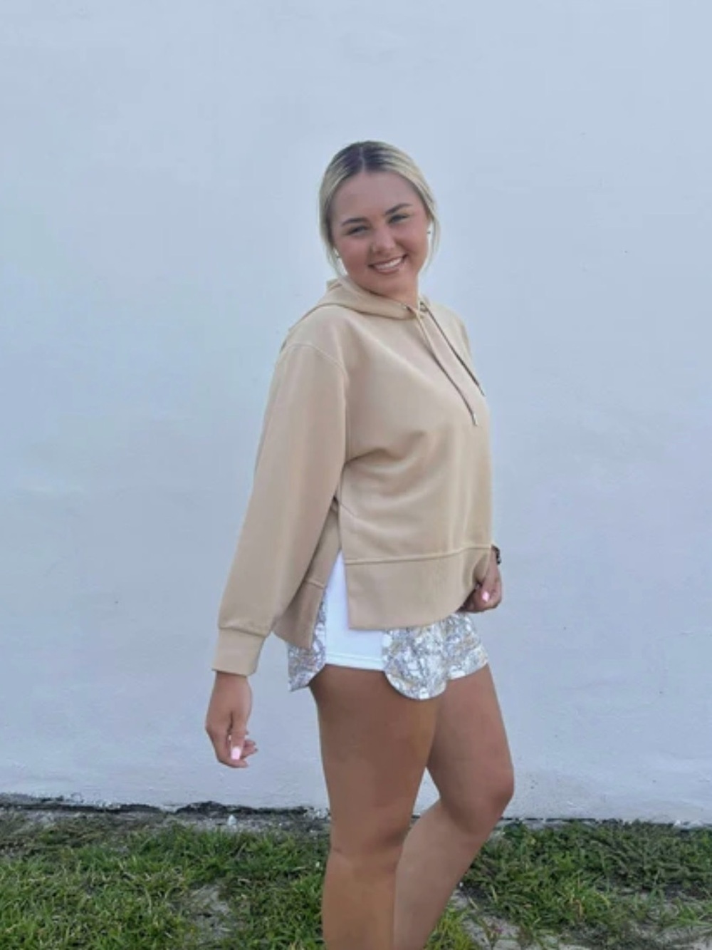 Simply Southern Beige Hooded Sweatshirt